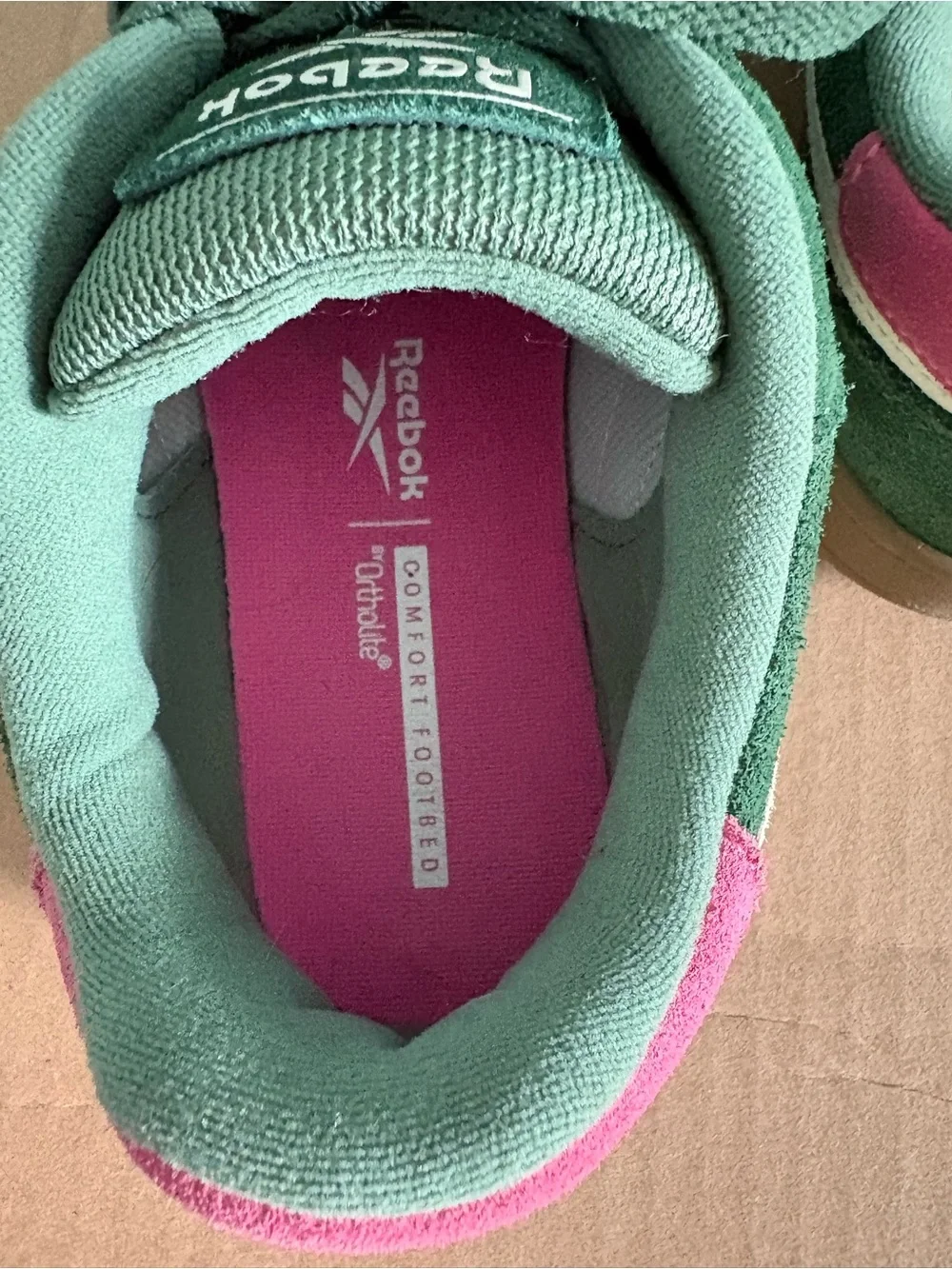 Reebok Dark Green Suede Sneakers